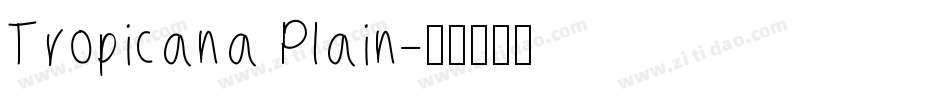 Tropicana Plain字体转换